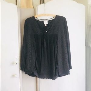 Knox Rose Boho Black Tunic